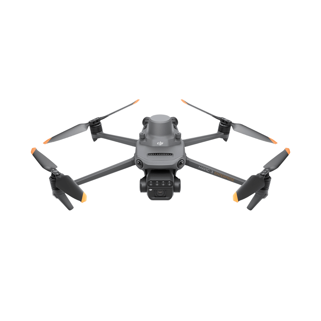 Vue d'un drone équipé d'une caméra multispectrale (DJI mavic 3M) - drone noir et gris