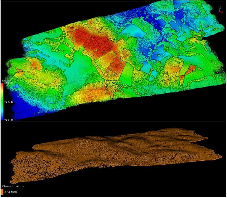 Capture écran données Lidar Inairtech